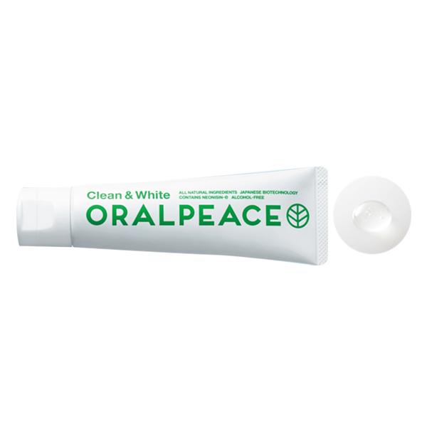 オーラルピース クリーン&ホワイト 歯磨き&口腔ケアジェル 80g ORALPEACE ホワイトニング オーガニック 口臭 歯磨き粉 洗浄｜santelabo｜03