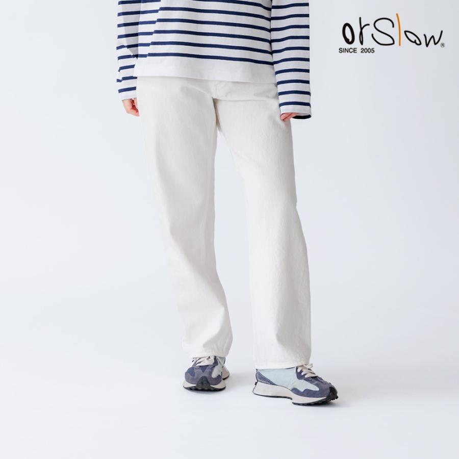 orSlow（オアスロウ） ハイウエストデニムパンツ ホワイト 00-1040
