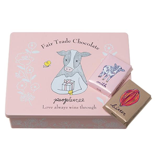 ピープルツリー フェアトレード チョコレート イラスト缶 21aw 14粒 チョコレート チョコ ミルク ビター ギフト サンテラボ 通販 Paypayモール