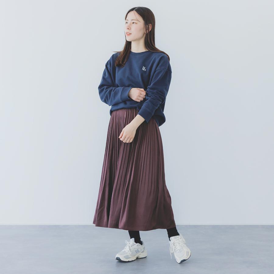 プリーツスカート レディース アンティークサテン 消しプリーツ