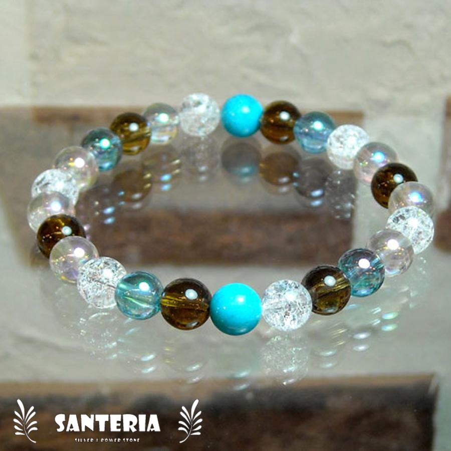 【パワーストーンペアブレスレット】シトリン＆ターコイズ＆水晶 パワーストーンペアブレスレット】シトリン＆ターコイズ＆水晶