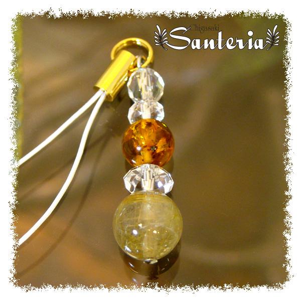 獅子座・星座・守護石・天然石パワーストーンストラップ/ルチル