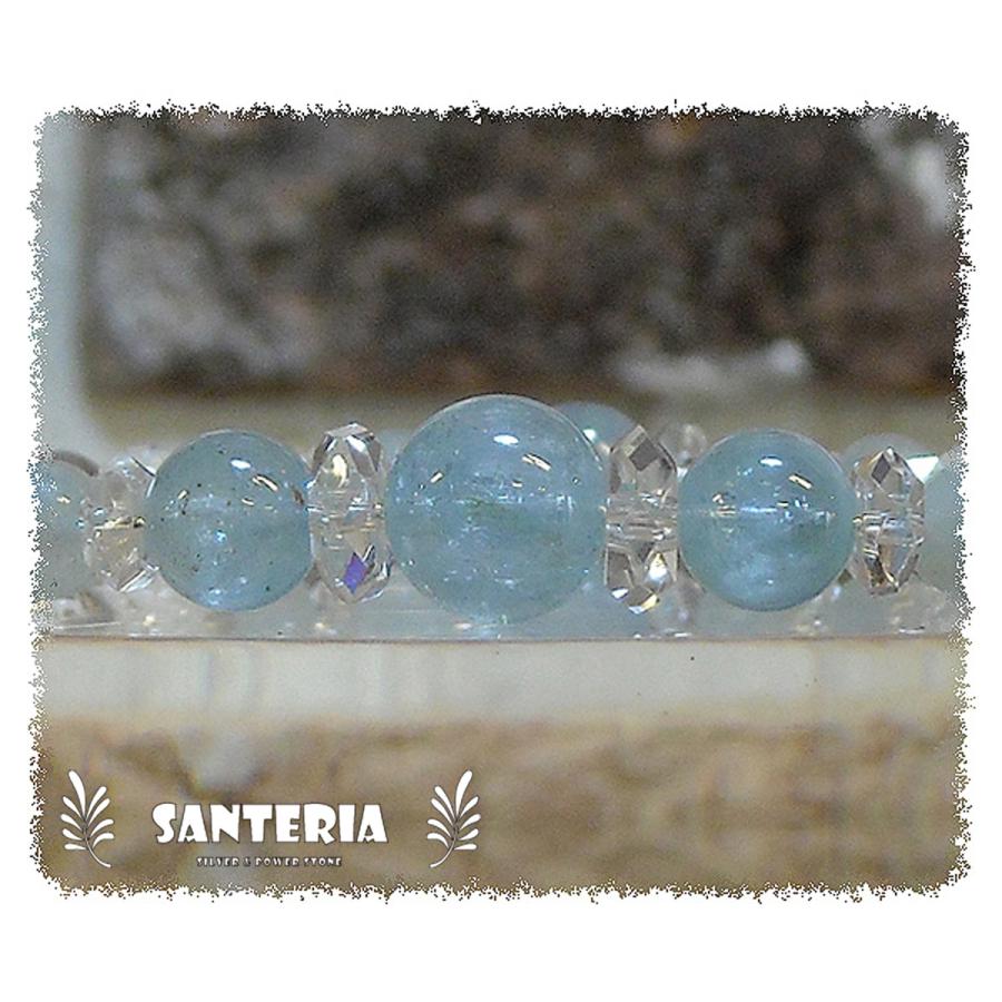 うお座 星座守護石 天然石パワーストーンブレスレット アクアマリンAA