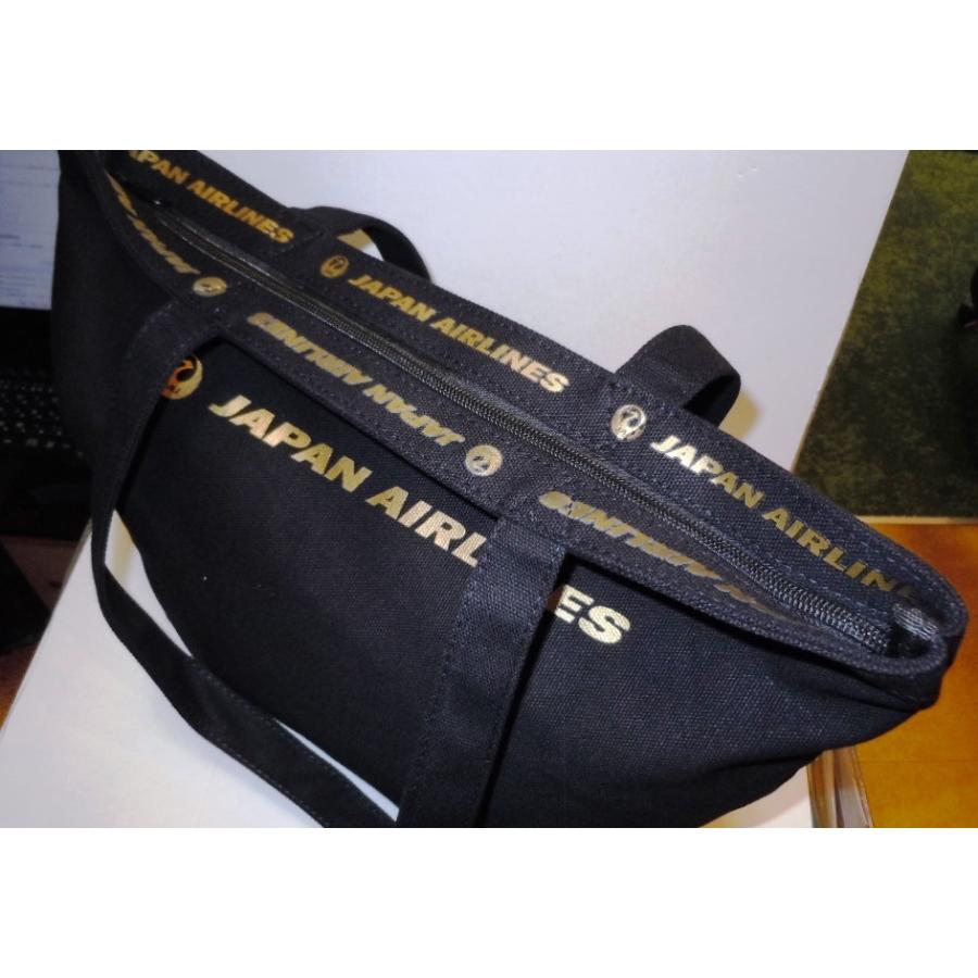 JAL ファスナー付きトートバッグ ブラック : サンテグジュペリ ヤフー