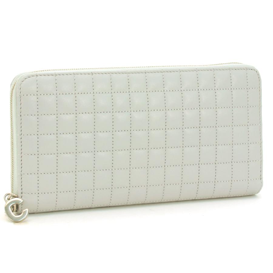 カーキ×インディゴ セリーヌ CELINE 長財布 ラウンドファスナー