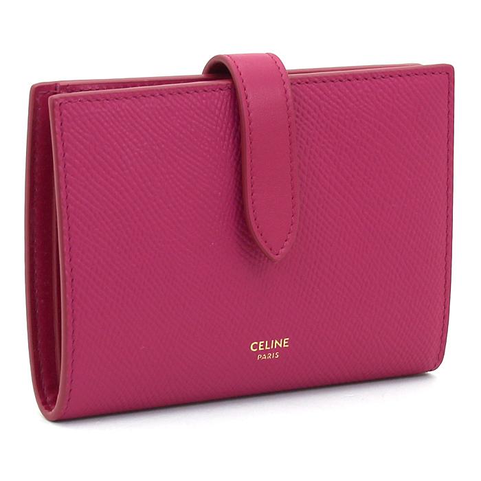 は幅広い品揃えで セリーヌ CELINE 二つ折り財布ファスナー ミディアム