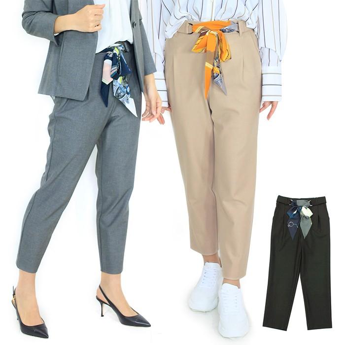 肌触りがいい ラリアムー Lallia Mu スカーフベルト付きテーパードパンツ レディース 楽天ランキング1位 Www Doctor Plan Com