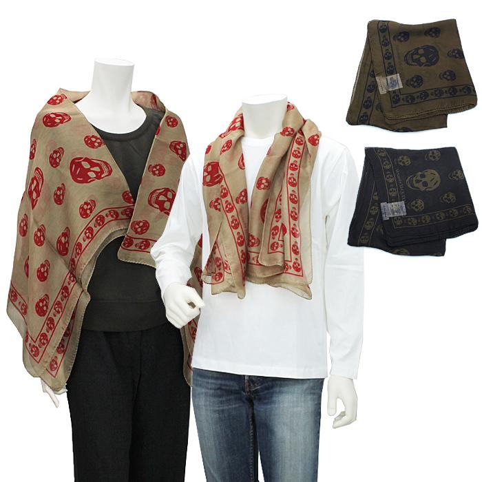 アレキサンダーマックイーン Alexander McQUEEN スカルスカーフ SKULL SCARF ストール 557717 4Q060  ユニセックス :3-557717-4q060:サントノーレ Yahoo!店 - 通販 - Yahoo!ショッピング