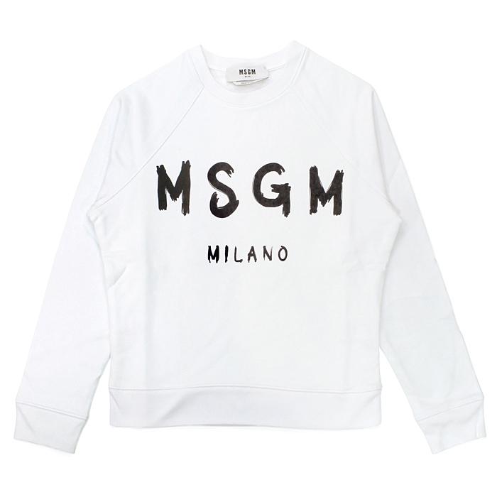 エムエスジーエム MSGM クルーネック裏毛スウェットシャツ ペイント