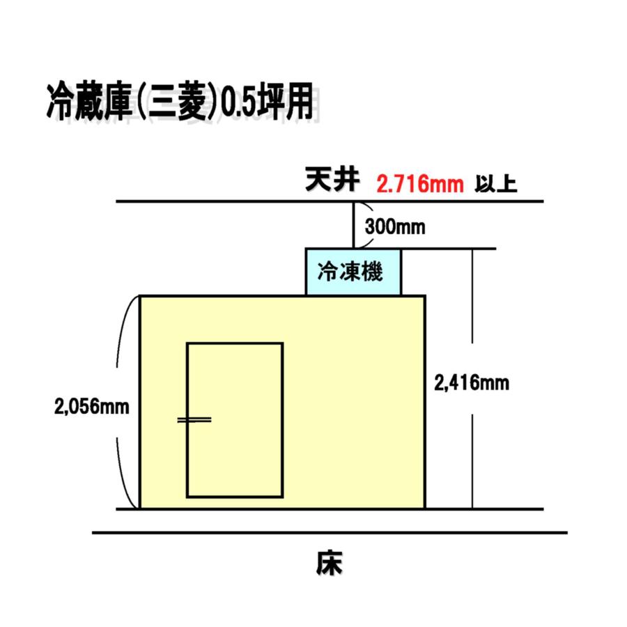 プレハブ冷蔵庫 0.5坪(一体型) 単相100V電源 : サンドウ冷熱 プレハブ冷蔵庫 0.5坪(一体型) 単相100V電源 : サンドウ冷熱