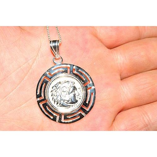 アレキサンダー大王 ゼウス レプリカ コインペンダント グレカデザイン