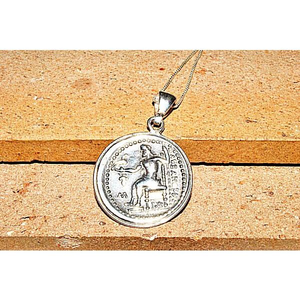 古代ギリシャ コイン アレキサンダー大王 ゼウス ペンダント トップ