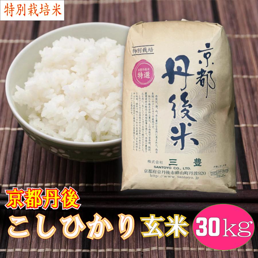 令和４年度産京都府産コシヒカリ玄米30kg 京都丹後米 玄米30kg 一等検査米 通販