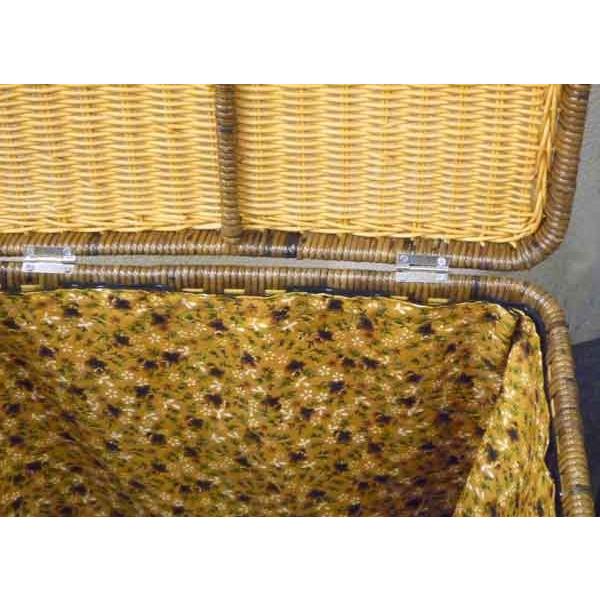 あすつく対応 籐（ラタン）ランドリーボックス 55巾 ふた付脱衣かご