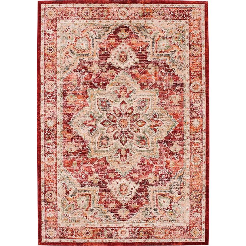 ラグ カーペット 240×330cm レッド色 長方形 バルカン ベルギー ラグ カーペット 240×330cm レッド色 長方形 バルカン ベルギー