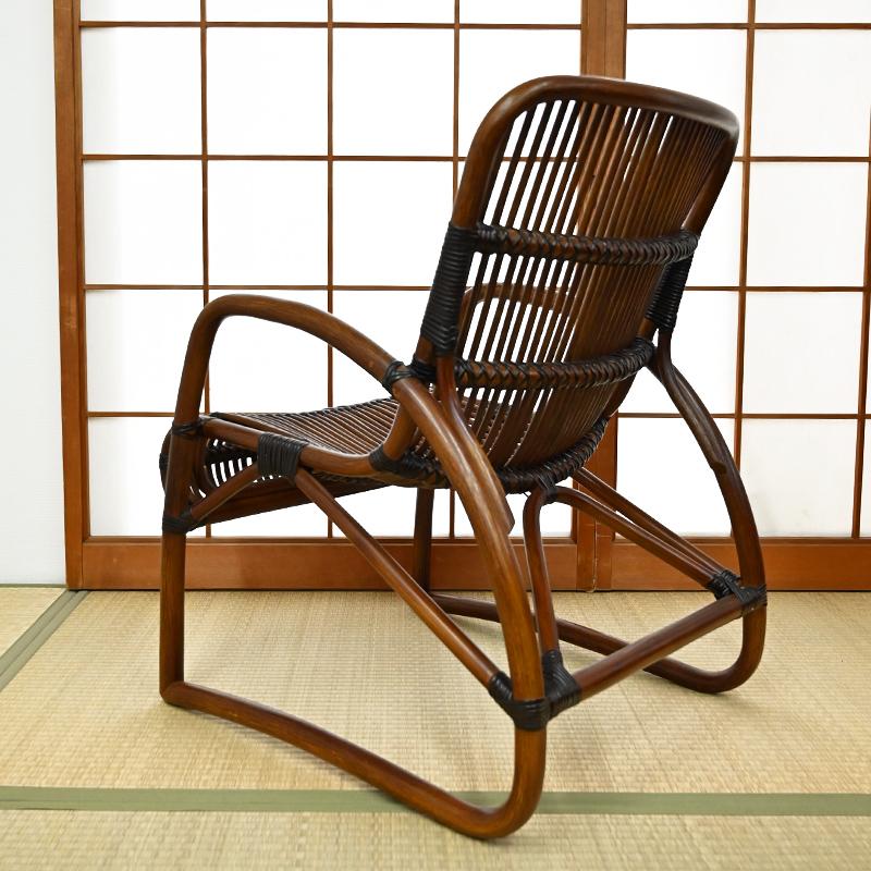 籐椅子 ラタン 高座椅子 パーソナルチェア ローチェア 天然素材 和モダン C140KA_6