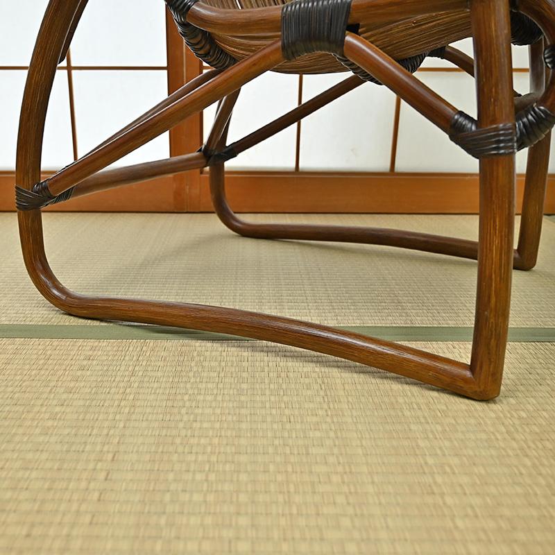 籐椅子 ラタン 高座椅子 パーソナルチェア ローチェア 天然素材 和モダン C140KA_8