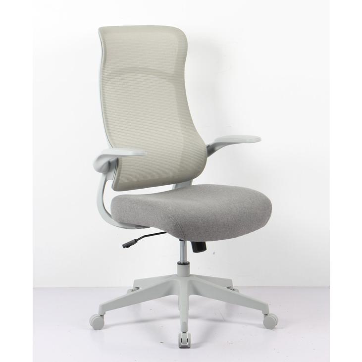 デスクチェア メッシュ張り 跳ね上げ肘掛け付きオフィスチェアー