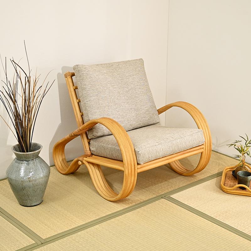 ラウンジチェア 籐椅子 パーソナルチェア ラタン家具 ローソファ