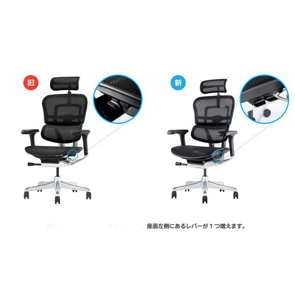 開梱設置 EHP2-LPL-DR-BF(エルゴヒューマンプロ オットマン付き)メッシュ　ブラックフレーム/グリーン 高機能デスクチェア 新基盤仕様_2