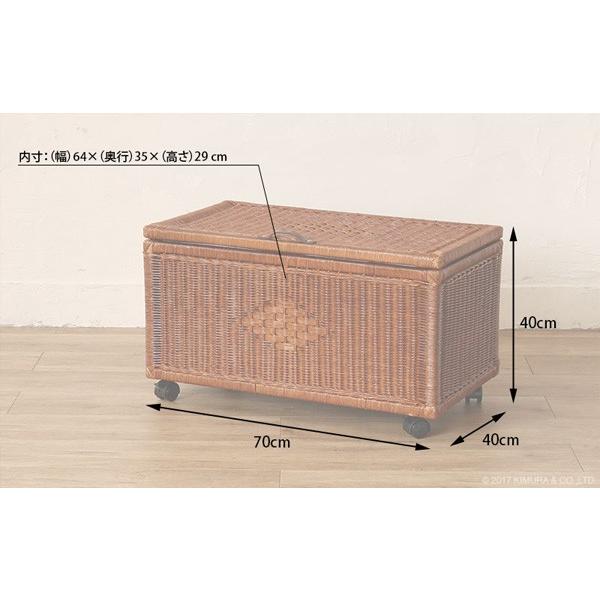 ラタン キャスター付き 収納ボックス GK513LHR : さぬきや・家具と