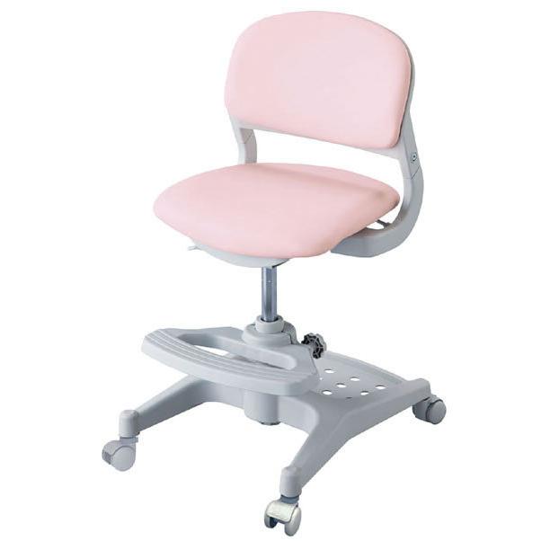 コイズミ ハイブリッドチェア 学習デスクチェア 合成皮革張り HyBrid Chair ライトピンク色 CDC-871｜sanukiya