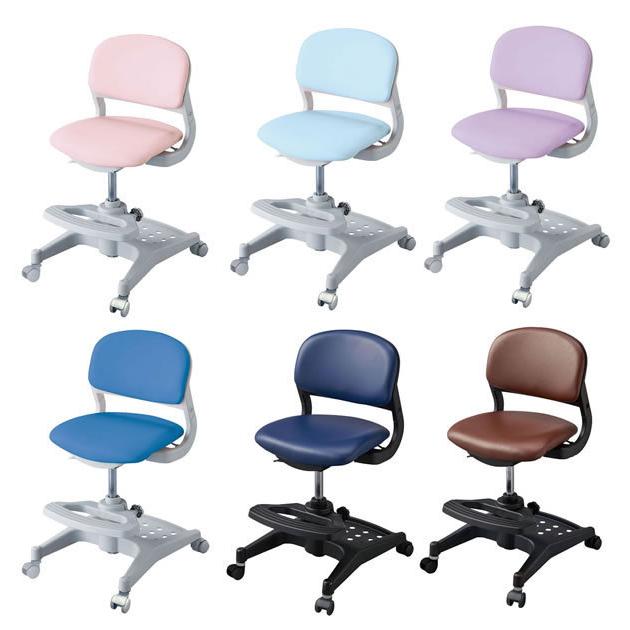 コイズミ ハイブリッドチェア 学習デスクチェア 合成皮革張り HyBrid Chair ライトピンク色 CDC-871の画像