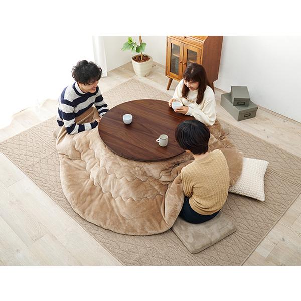 円形家具調こたつテーブル 85センチ丸 KURAISU ブラウン色 円形家具調こたつテーブル 85センチ丸 KURAISU ブラウン色