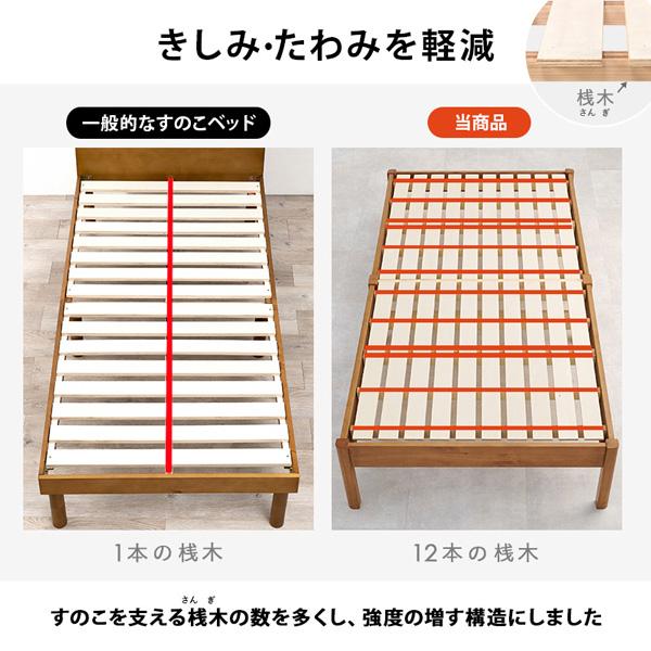 HAGiHARA（萩原） 宮無し木製ベッド シングルサイズ 組立簡単