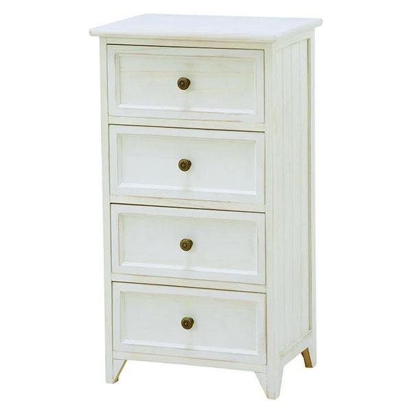 木製ハイチェスト 41幅4段4杯引出し ディスカウント シャビーテイスト