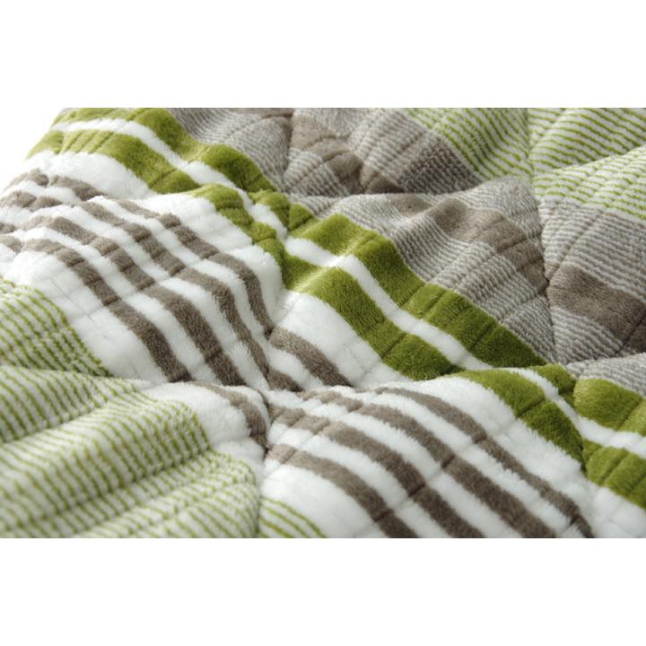 ハイタイプこたつ布団/ダイニングコタツふとん 長方形120&times;80巾こたつ用 薄掛け布団 ニードル（グリーン色）225&times;265  ハイタイプ