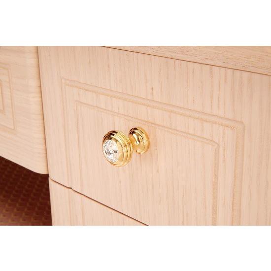 ドレッサー/鏡台 プリティカ24一面収納 チェア付 ナラ材 アンティーク