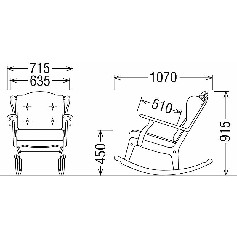 カリモク家具（KARIMOKU FURNITURE） 搬入設置 布張りロッキング