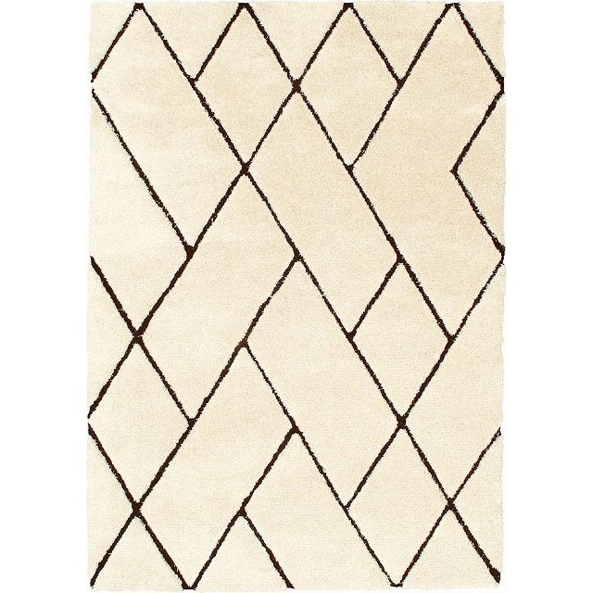 ラグ カーペット 140×200cm ブラウン色 長方形 ルノン ラグ カーペット 140×200cm ブラウン色 長方形 ルノン