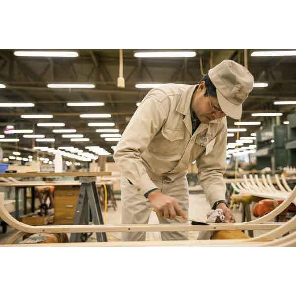 天童木工 和風座いす シンプル曲げ木座椅子 ケヤキブラウン色 : さぬき