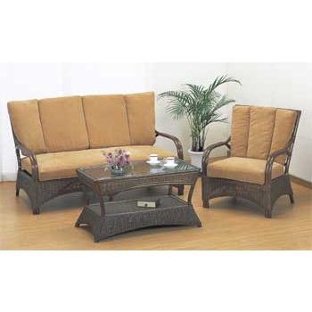 アジアン 籐(ラタン)ガラステーブル 長方形90幅棚付 : さぬきや・家具