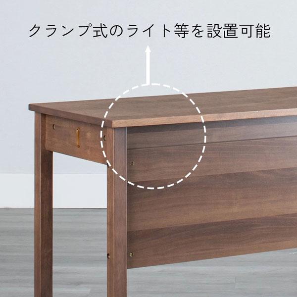 学習机 デスク  120センチ幅 シンプルデスク 天然木 ミドルブラウン 組み合わせ可能デスク_4