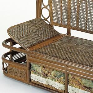 籐ソファ ラタンソファー＆カウチ カウチソファー巾185 Y-614B アジアンテイストの画像