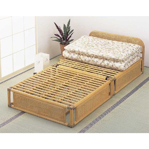 さぬきや - 籐(ラタン)ベッド ヘッドボード付籐すのこベット シングル アジアンテイスト 折りたたみベッド｜Yahoo!ショッピング