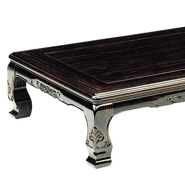 アンティーク家具 木製和風座卓 長方形 ダークブラウン ローテーブル