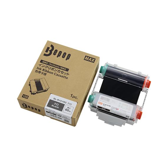 MAX LCシリーズ インクリボンカセット SL-R101 黒 マックス（MAX） ビーポップ インクリボンカセット SL-R101RC クロ