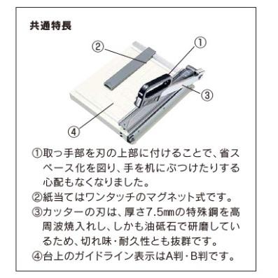 ウチダ ペーパーカッター 紙押さえNS型3号（A4サイズ）※1-113-0163