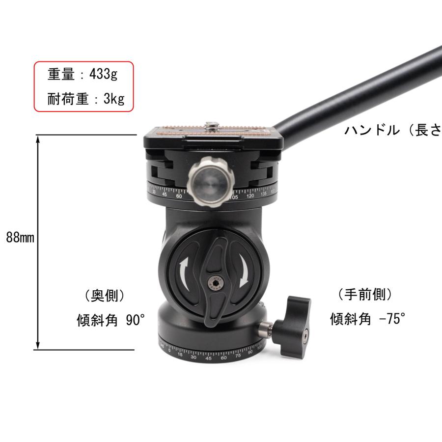 Leofoto BV-1R ビデオ雲台 一脚・三脚用 アルカスイス互換 軽量 Leofoto BV-1R ビデオ雲台 一脚・三脚用 アルカスイス互換 軽量