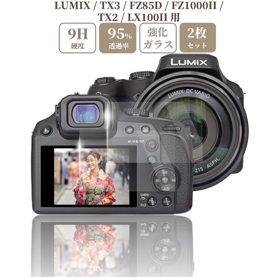 LUMIX Panasonic TX3 / FZ85D FZ1000II TX2 LX100II 専用 ガラス