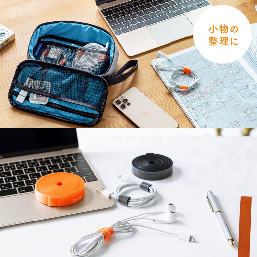 ケーブルタイ 結束バンド 面ファスナー 手で切れる ちぎる ちぎれる 裂ける 3m 人気上昇中 配線 充電ケーブル イヤホン ケーブル まとめる