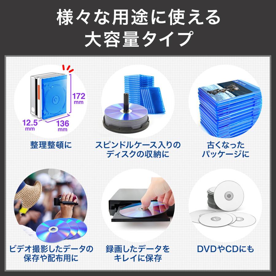 ブルーレイディスクケース Blu Ray 2枚収納 100個セット サンワダイレクト 通販 Paypayモール