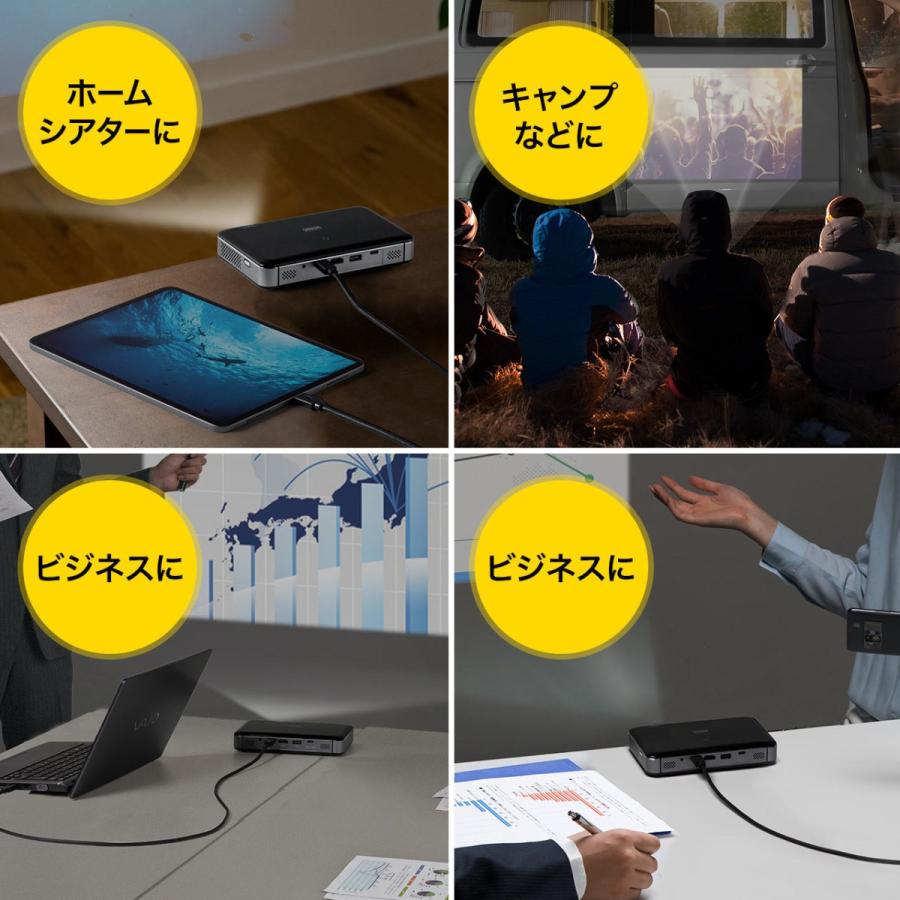 プロジェクター 小型 ポータブル Hdmi Usb Type C Hdmi搭載 モバイル コンパクト ミニプロジェクター サンワダイレクト 通販 Paypayモール
