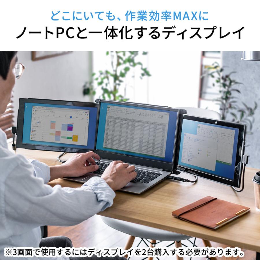 2台セット モバイルモニター モバイルディスプレイ 12 5インチ ポータブルモニター ノートpc用 フルhd 高画質 液晶 Mobile Pixels Duex Pro テレワーク サンワダイレクト 通販 Paypayモール