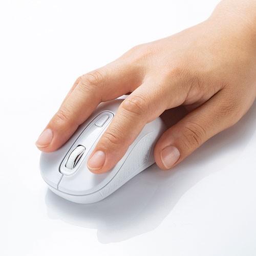 ワイヤレスマウス ブルーled 左右対称 シンプル ホワイト Ma Wbl41w サンワダイレクト 通販 Paypayモール