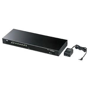 【即日発送】 PS 2 USB両対応パソコン自動8:1（SW-KVM8UP） PC切替器（KVM）